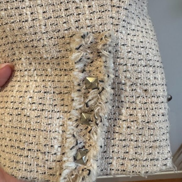 RW&CO Dusty Pink Tweed Jacket - Size 12 - Picture 3 of 4